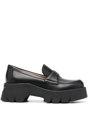 Gianvito Rossi mules 75 mm en cuir à semelle épaisse - Noir