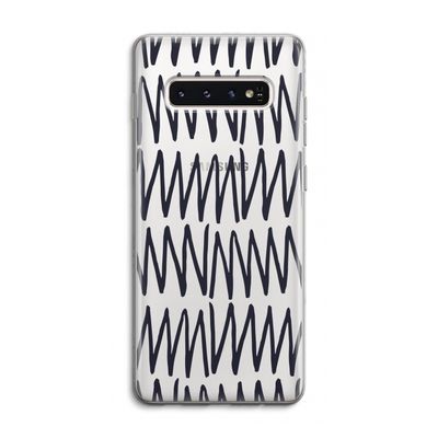 Marrakech Zigzag: Samsung Galaxy S10 4G Transparant Hoesje