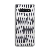 Marrakech Zigzag: Samsung Galaxy S10 4G Transparant Hoesje