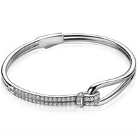 Zinzi by Mart Visser MVA19 Armband Bangle Knoop zilver-zirconia 12 mm 65 mm