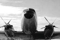 Glasschilderij vliegtuig