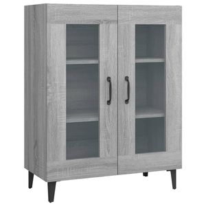 The Living Store Dressoir - Klassiek - Bijzetkast - Afmeting- 69.5 x 34 x 90 cm - Ken- Grijs Sonoma Eiken