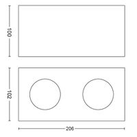 Philips WarmGlow LED Box plafond-/wandspot, 2x - thumbnail