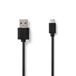 Nedis CCGT60500BK30 USB-kabel 3 m USB 2.0 USB A Micro-USB A Zwart