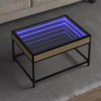 Salontafel met Infinity LED 70x50x41 cm sonoma eikenkleurig