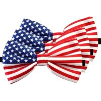 3x Amerika/USA verkleed vlinderstrikje 12 cm voor dames/heren   - - thumbnail
