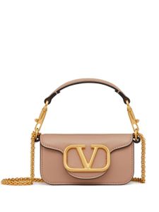 Valentino Garavani mini sac porté épaule Locò en cuir - Tons neutres