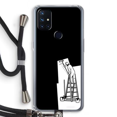 Musketon Painter: OnePlus Nord N10 5G Transparant Hoesje met koord