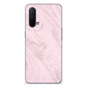 OnePlus Nord CE 5G TPU Siliconen Hoesje Marble Pink - Origineel Cadeau Vriendin