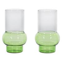 Tom Dixon Bump Tall glazen set van 2 groen - thumbnail