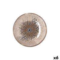 Diep bord Bidasoa Deneb Hydrozero Bruin Keramisch Ø 20 cm (6 Stuks)