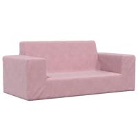 Kinderbank 2-zits zacht pluche roze Kinderbank 2-zits zacht pluche roze
