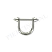Tepelpiercing met hanger en spikes M