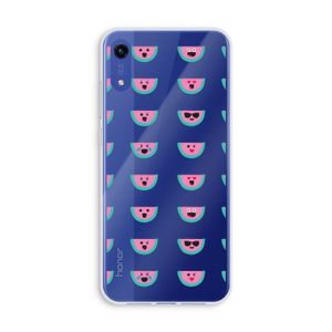 Smiley watermeloenprint: Honor Play 8A Transparant Hoesje