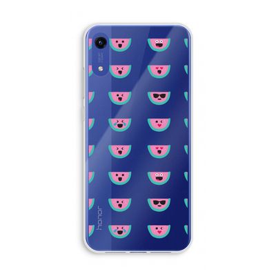 Smiley watermeloenprint: Honor Play 8A Transparant Hoesje