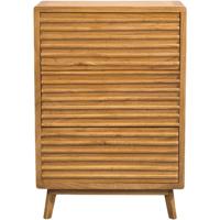 Leen Bakker - Ladekast Cinta 3 Lades - Naturel - 70x40x102 Cm - Hout - Beige