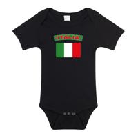 Italia baby rompertje met vlag Italie - zwart - jongens en meisjes - Kraamcadeau - Babykleding