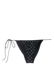 Alexander Wang bas de bikini à ornements en cristal - Noir