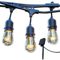 Solar lichtslinger - LUMISKY - MAFY SOLAR - 6,50 m - 10 vintage gloeilampen - warm witte LED