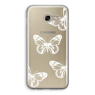 White butterfly: Samsung Galaxy A5 (2017) Transparant Hoesje