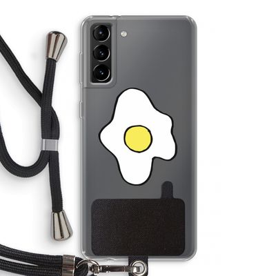 Spiegelei: Samsung Galaxy S21 Plus Transparant Hoesje met koord