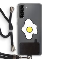 Spiegelei: Samsung Galaxy S21 Plus Transparant Hoesje met koord