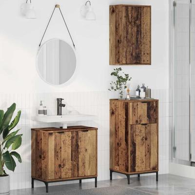 Badkamermeubelset 3 pcs Oud hout 39.5 x 36 x 88 cm Bewerkt hout