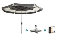 Hartman Tubb stokparasol Ø300 cm. - Donkergrijs met Granada voet en hoes Hartman Tubb stokparasol Ø300 cm. - Donkergrijs met Granada voet en hoes