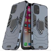 Panther PC + TPU schokbestendige beschermhoes met magnetische ring houder voor iPhone XIR (2019) (grijs)