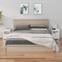 Nachtkastjes 2 st 40x35x49 cm massief grenenhout wit