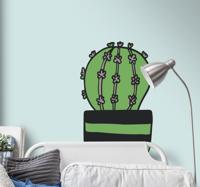 Planten muursticker cartoon cactus