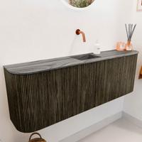 Toiletmeubel Mondiaz Joya Dlux | 123.2 cm | Meubelkleur Shadow | Faye wastafel Sombra Wasbak Midden | Zonder kraangat(en)