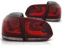 Tuning-Tec Achterlichten voor VW GOLF 6 10 08-12 ROOD HELDER LED - thumbnail