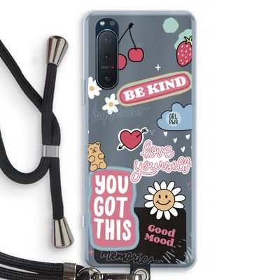 Positivity: Sony Xperia 5 II Transparant Hoesje met koord