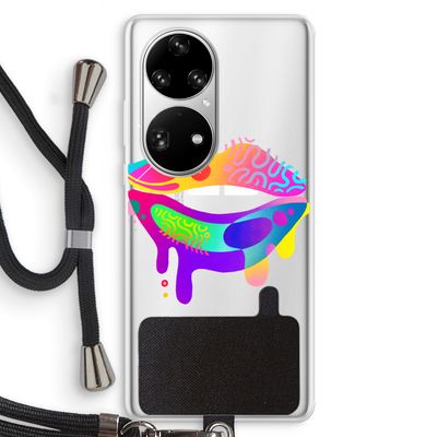 Lip Palette: Huawei P50 Pro Transparant Hoesje met koord