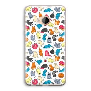 Kleurrijke katten: HTC U Play Transparant Hoesje