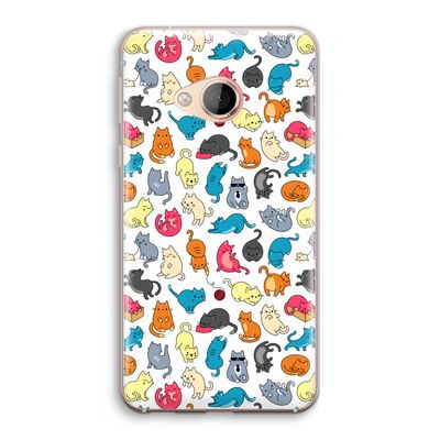 Kleurrijke katten: HTC U Play Transparant Hoesje