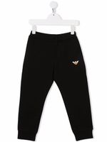 Emporio Armani Kids pantalon de jogging slim à logo imprimé - Noir - thumbnail