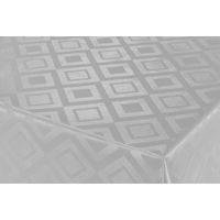 Tafelzeil/tafelkleed Damast taupe ruiten print 140 x 250 cm Tafelzeil/tafelkleed Damast taupe ruiten print 140 x 250 cm