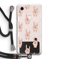 Rock: Pixel 3 Transparant Hoesje met koord