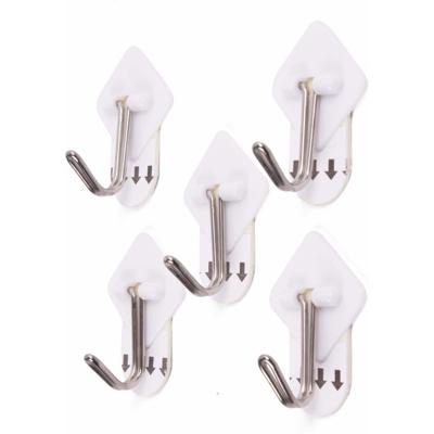 Benson Ophanghaakjes zelfklevend - wit - 10x stuks - kunststof - draagkracht 800 gram