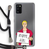 Gimme a call: Samsung Galaxy A41 Transparant Hoesje met koord