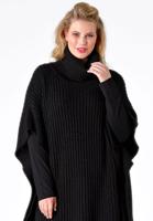 Yoek Poncho met col | Zwart | Maat XXL