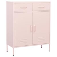 Opbergkast 80x35x101,5 cm staal roze