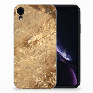 Apple iPhone Xr TPU Siliconen Hoesje Marmer Creme