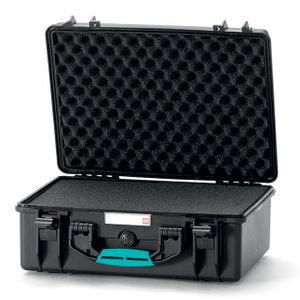 HPRC 2500 koffer met plukschuim zwart/blauw bassano