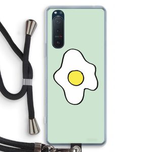 Spiegelei: Sony Xperia 5 II Transparant Hoesje met koord