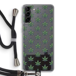 Weed: Samsung Galaxy S21 Plus Transparant Hoesje met koord