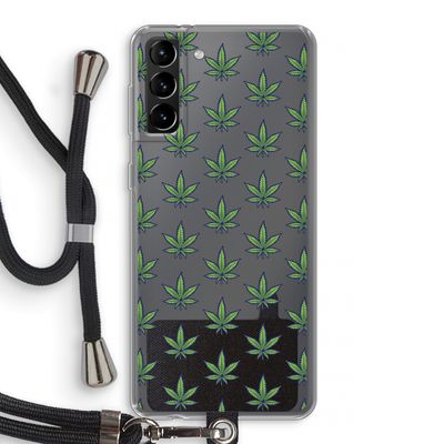 Weed: Samsung Galaxy S21 Plus Transparant Hoesje met koord