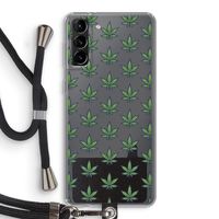 Weed: Samsung Galaxy S21 Plus Transparant Hoesje met koord